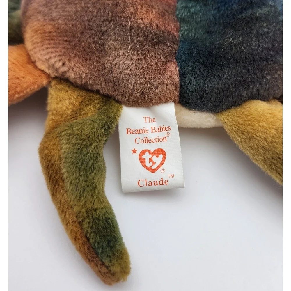 TY Beanie Baby - CLAUDE the Crab (7.5‎ inch)
